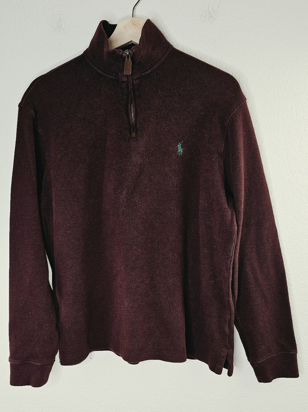 Polo Ralph Lauren Burgundy quarter-zip pullover sweater Medium